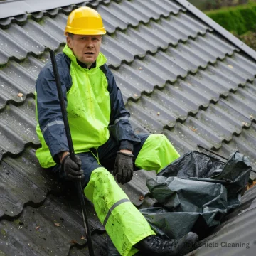 Pro gutter cleaner in Cincinnati, OH, ready with tools for expert gutter cleaning. Affordable, reliable services from the best gutter cleaning company in Cincinnati.